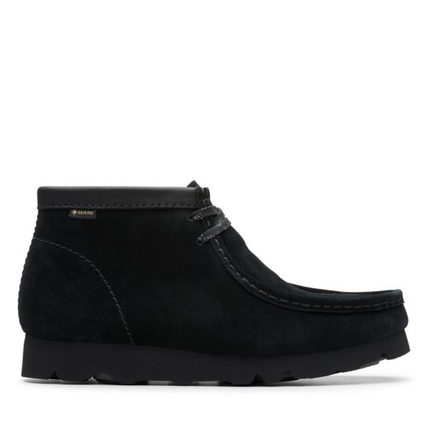 Clarks Womens Wallabee Boot GORE-TEX Ankle Boots Black | UK-7913642 - Click Image to Close